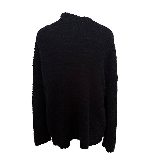 Tularosa Black Open-Front Textured Knit Cardigan Sweater XS - Picture 3 of 5